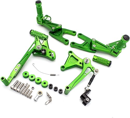 FXCNC Juego de clavijas traseras ajustables CNC CNC para motocicleta, compatible con Benelli TNT 125 135 TNT125 TNT135 BJ125 2016 2017 2018 2019