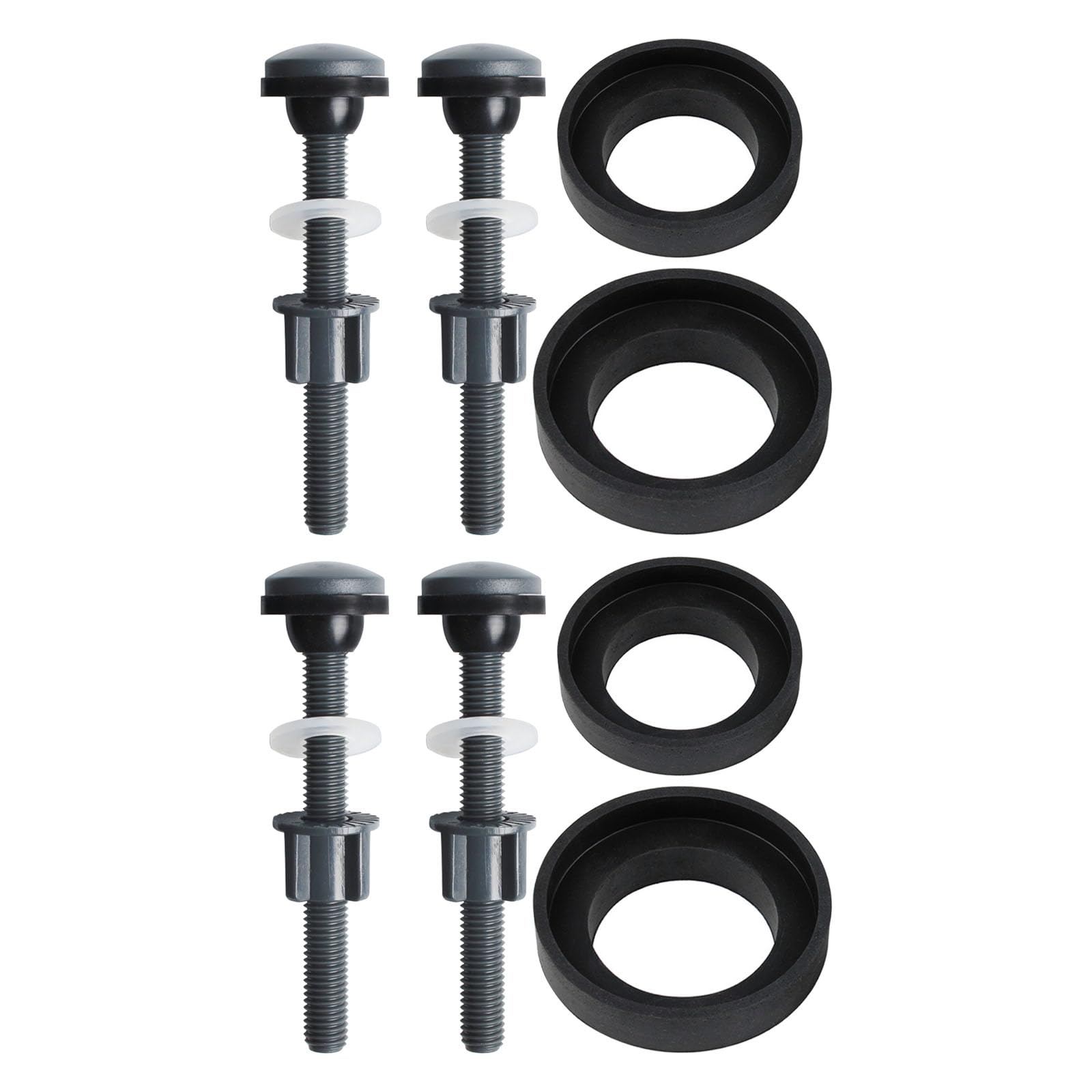 Alloneslife Multicolor General Toilet Installation Hardware Set 4Pcs Rustproof Bolts & Leakproof Seal Included For 2 Inch & 3 Inch Drain Toilet Cistern Seal Set
