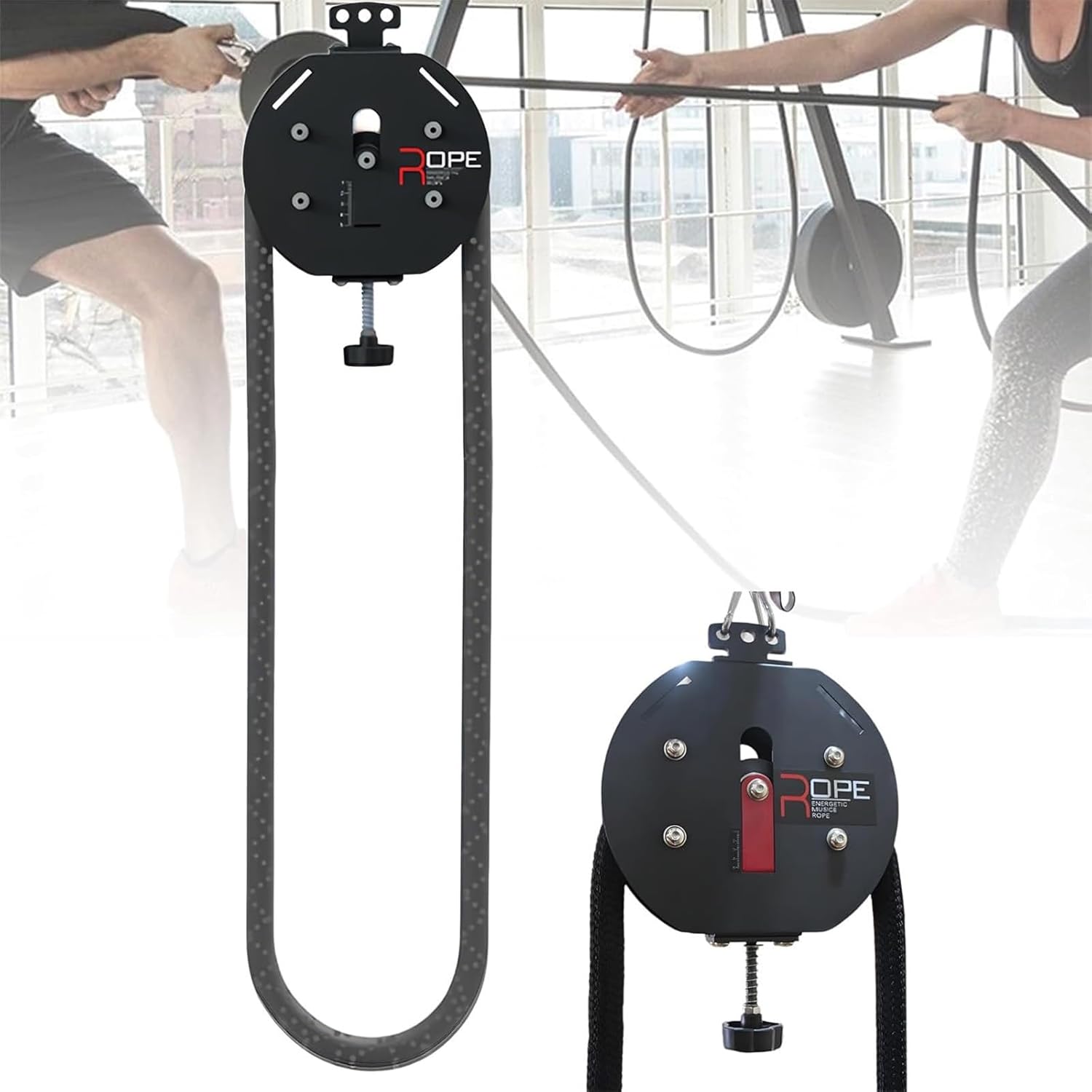 The Ultimate Endless Rope Trainer - for Grip, Arms, Back, Body Coordination Exercises, Pulley Cable Machine System with Adjustable Resistance, Cable Pull Down Machine