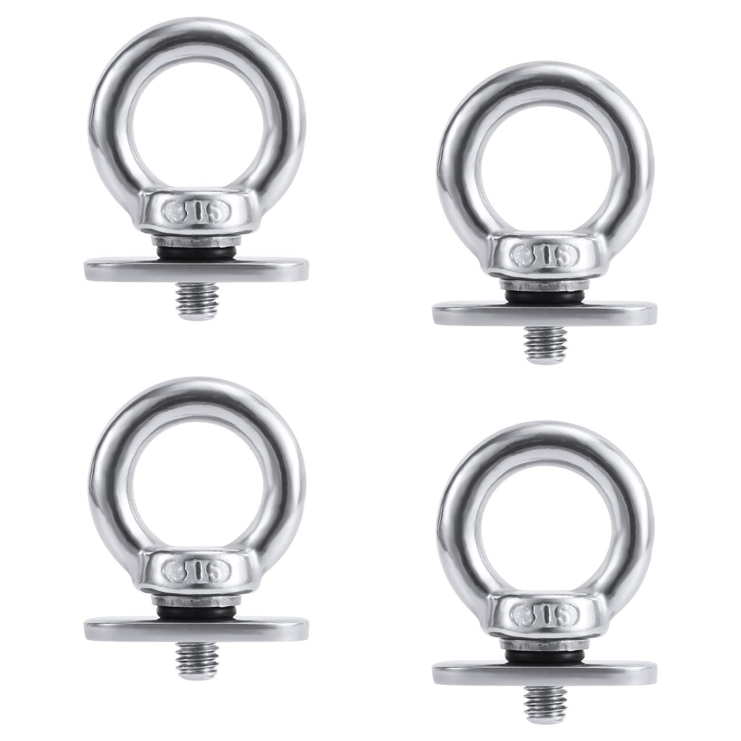 Steel Rack Eyelets Kayak Rail Hardware Kayak Track Mount Eyelets (4-Pack) - 316 Stainless ...