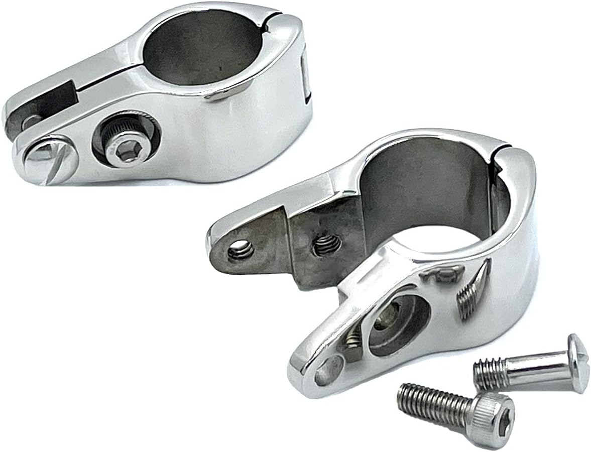 Savvycraft Marine Boat Bimini Top 25mm Hinged Jaw Slide Rail Mount Stainless Steel Hardware 2 pcs