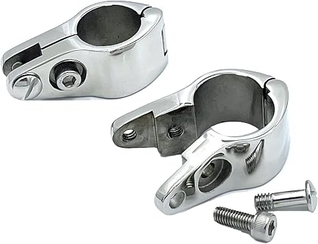 Savvycraft Marine Boat Bimini Top 25mm Hinged Jaw Slide Rail Mount Stainless Steel Hardware 2 pcs