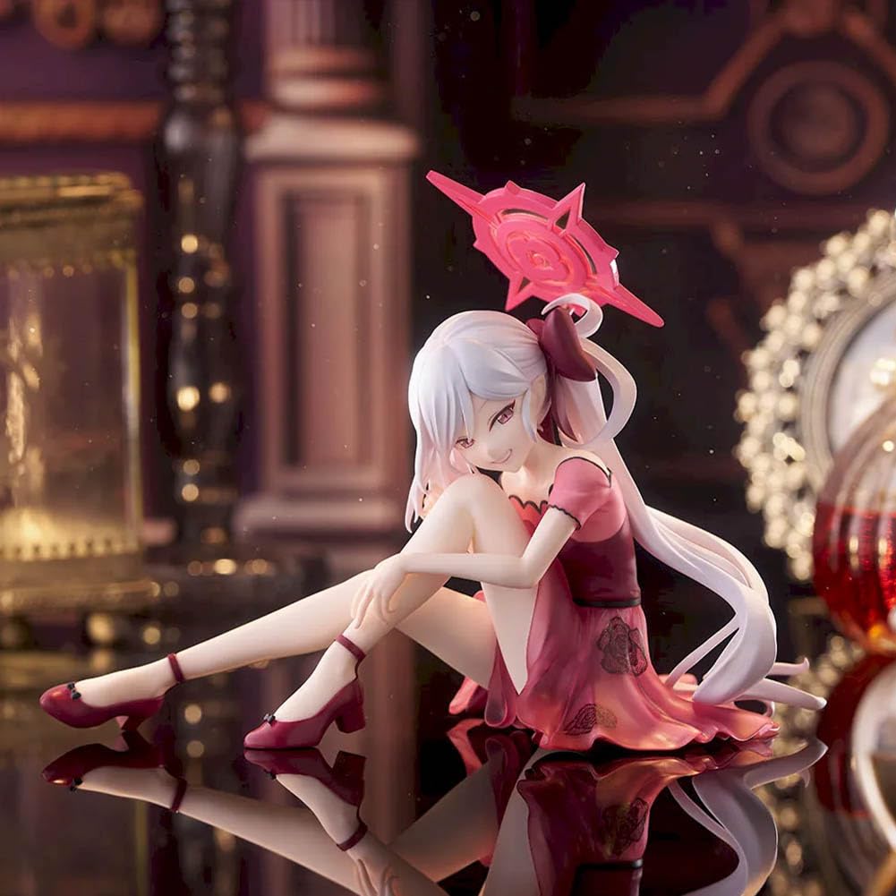 Rikuhatima Aru figurka czerwona sukienka styl anime dziewczyny figurka siedząca figurka model PCW kolekcjonerska dekoracja biurka prezent dla fanów 12 cm