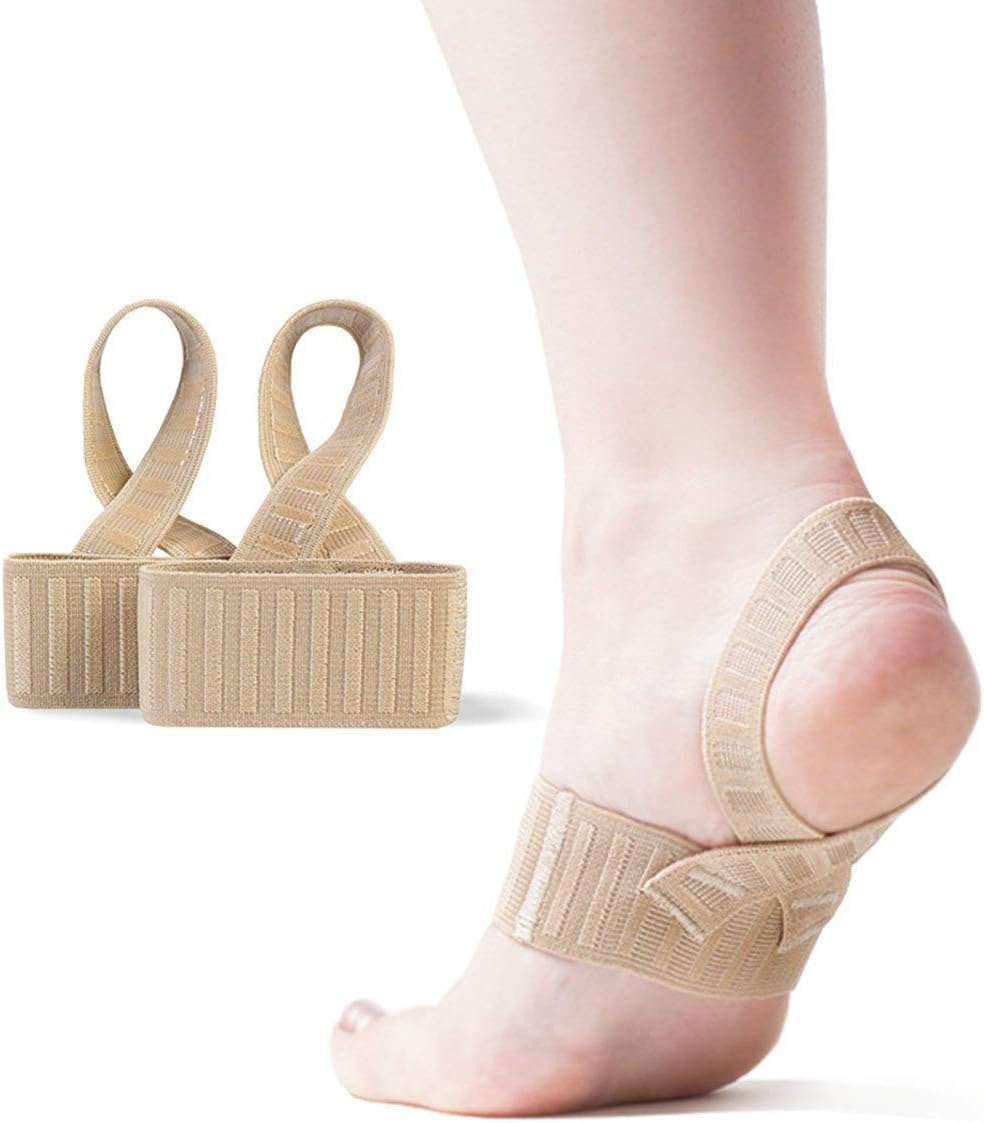 X Brace, Arch Support Brace and Compression for Sever's Disease, Plantar Fasciitis, Heel Pain, Flat Feet, Fallen Arches, and Over-Pronation, 1 Pair, Large