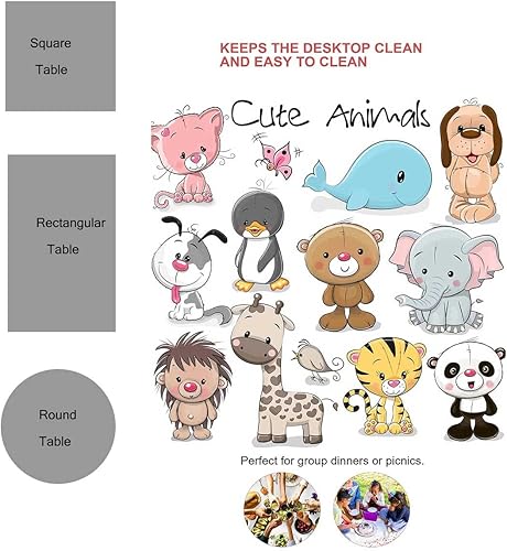 Vista 50 de Mantel Floral Redondo para Mesa De 4 Sillas Picnic Mantel A Prueba De Aceite 30 X 30 Pulgadas