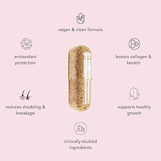 Halo Beauty Hair Skin & Nails Supplement | Thicker Hair Growth, Radiant Skin & Strong Nails Support with Biotin, Saw Palmetto & Phytoceramides | Vegan Capsules | Made in USA | 1-Month Supply