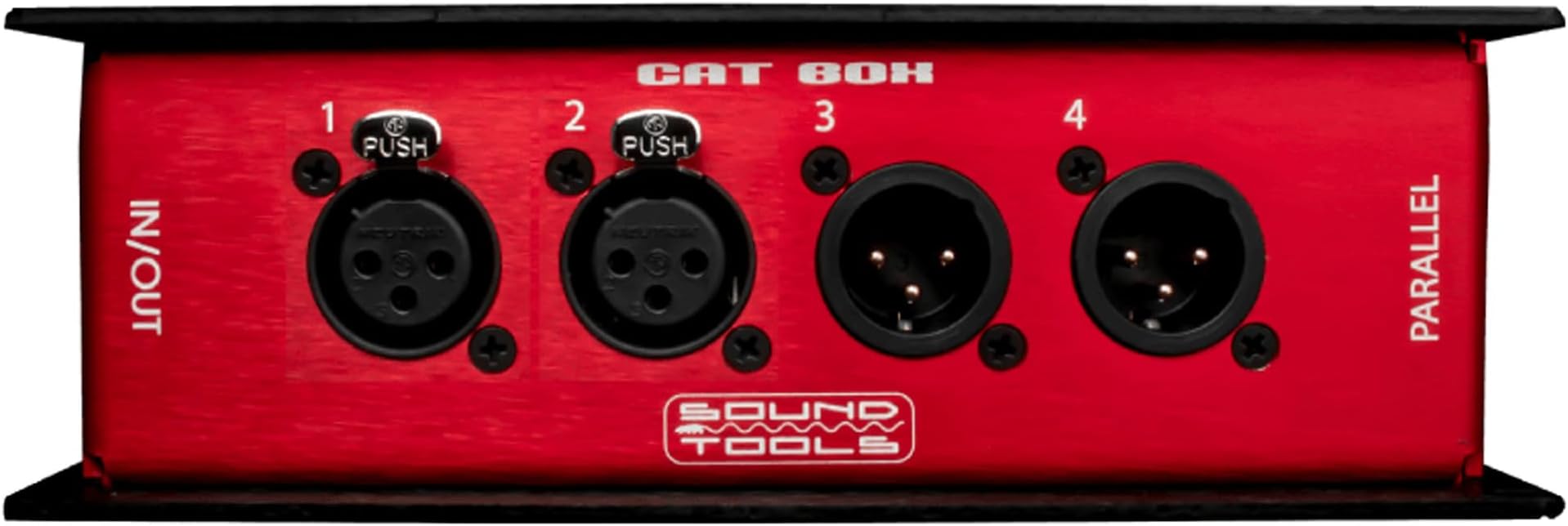 Sound Tools CAT Box FX โ 4 Female with Passive Analog Audio for etherCON Daisy Chain โ 4 Channel XLR Over CAT5e Stage Box โ DMX, COM, AES & 3-pin XLR Compatible โ Rugged Aluminum Housing