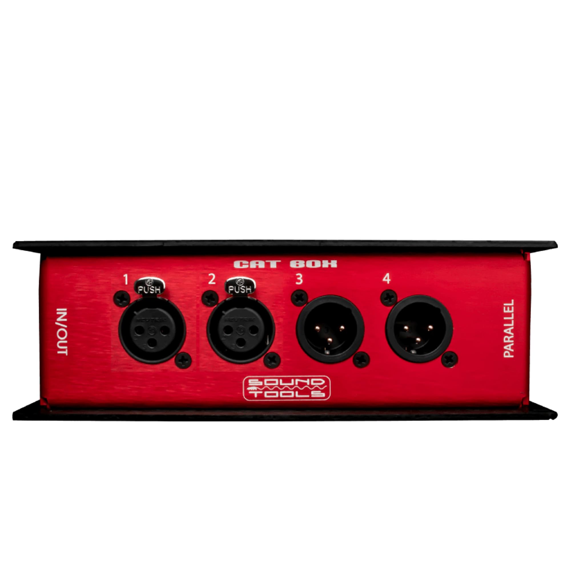 Sound Tools CAT Box MX – 4 Male with Passive Analog Audio for etherCON Daisy Chain – 4 Channel XLR Over CAT5e Stage Box – DMX, COM, AES & 3-pin XLR