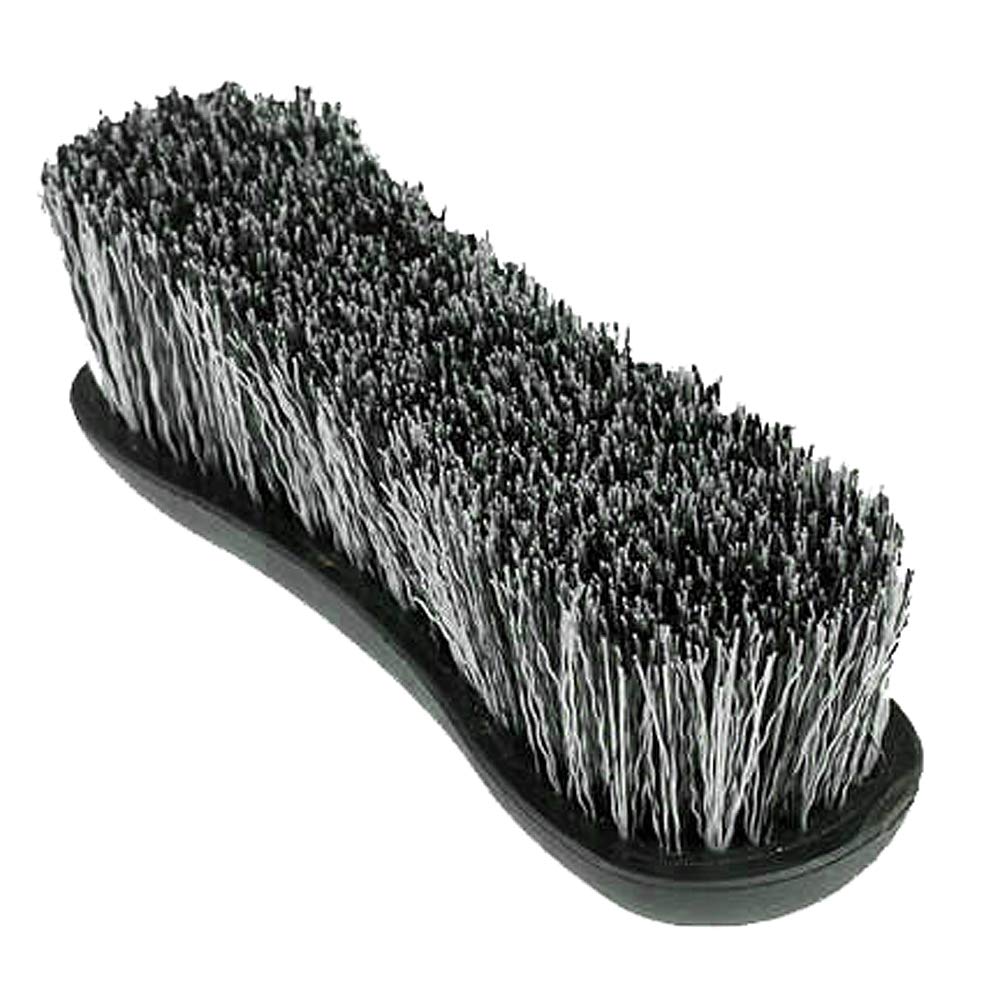 HORZE Softgrip Kardätsche mit kurzen Borsten, Schwarz,