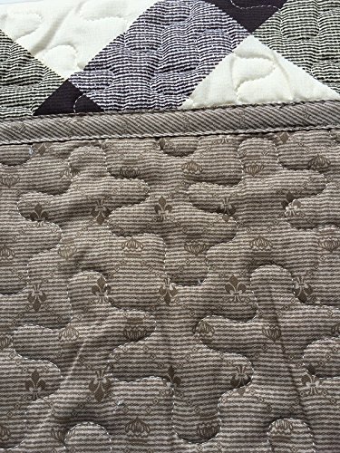 Quilted Microfiber Custom Sectional Sofa Throw Pads Furniture Protector Sold Separately (Brown-Diamond, 35X94) #TOP2