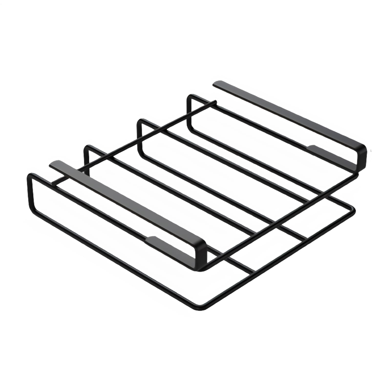 Schneidebrett aus Edelstahl mit Hängeregal | Küchenaufbewahrung für Backformen, Handtücher und Utensilien | Langlebige Metallhaken für effiziente Organisation