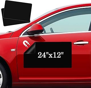 Thaibear 2-Pack 24"x12" Blank Black Car Magnets – Flexible Vehicle Advertising Sheets