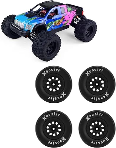 Miniatura 3 de KENANLAN Neumáticos de coche RC 110, 4 unidades, ruedas hexagonales de 0.472 in y neumáticos de automóvil a control remoto, neumáticos de goma con