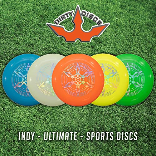 INDY - DIRTY DISC (175 g) (Orange) Frisbee, Professionelle Frisbeescheibe, Wurfscheibe, Fliegende Scheibe, Sport Spielzeug, Sport Spiel für Kinder und Erwachsene