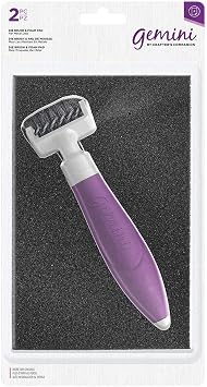 Crafters Companion CC-DIETOOL Gemini Easy Grip Crafting Die Brush Tool & Foam Pad, Paper, Multi, One Size