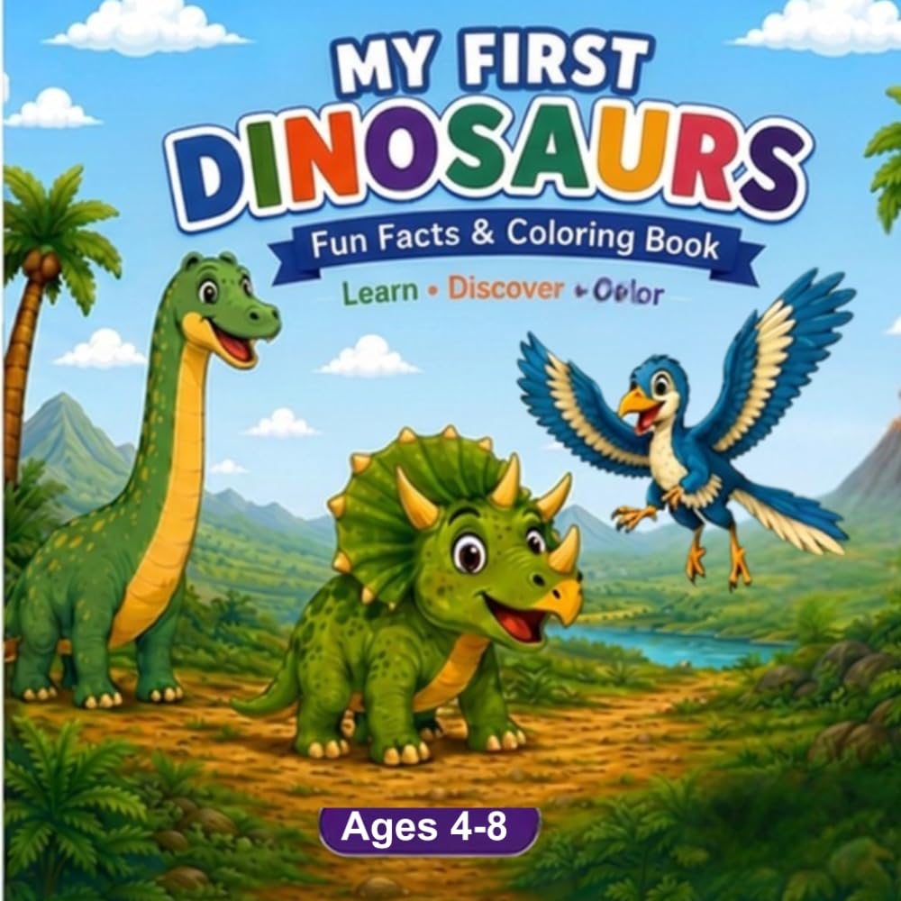 My First Dinosaurs – Fun Facts & Coloring Book: Learn-Discovery-Color-15 Dinosaurs