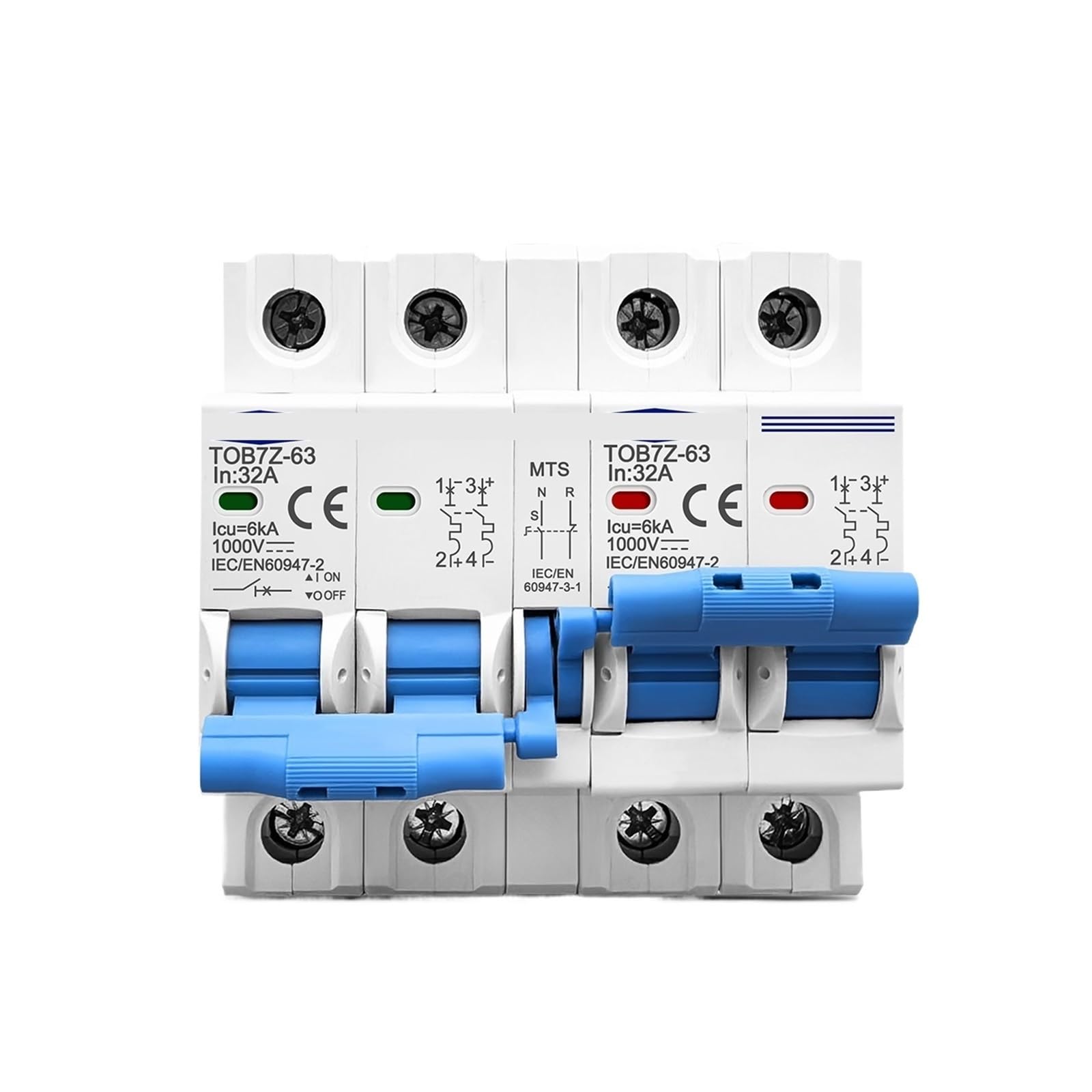 Leotnndq 63A 2P Dc Ual Power Manual Transfer Switch Circuit Breaker(63A)