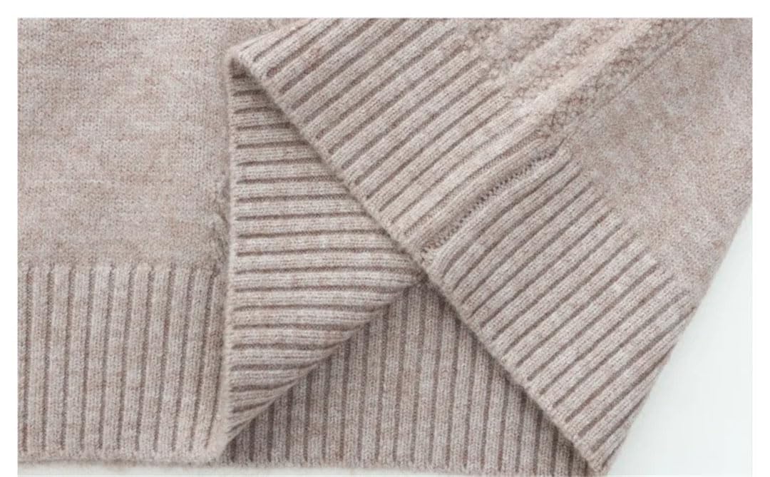 Maglione da donna a collo alto in lana ispessita