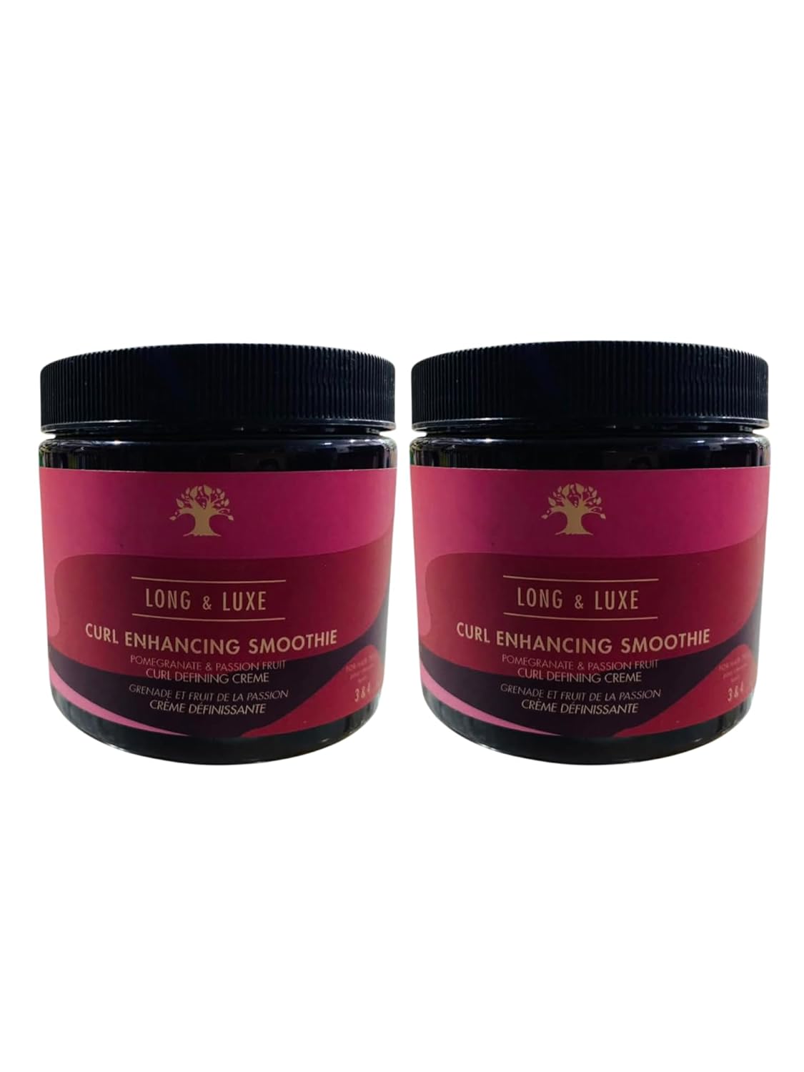 Long & Luxe Curl Enhancing Smoothie (Pack of 2, 16 oz Each) – For Length Retention & Defined Curls – With Pomegranate, Passion Fruit and Aloe Vera.