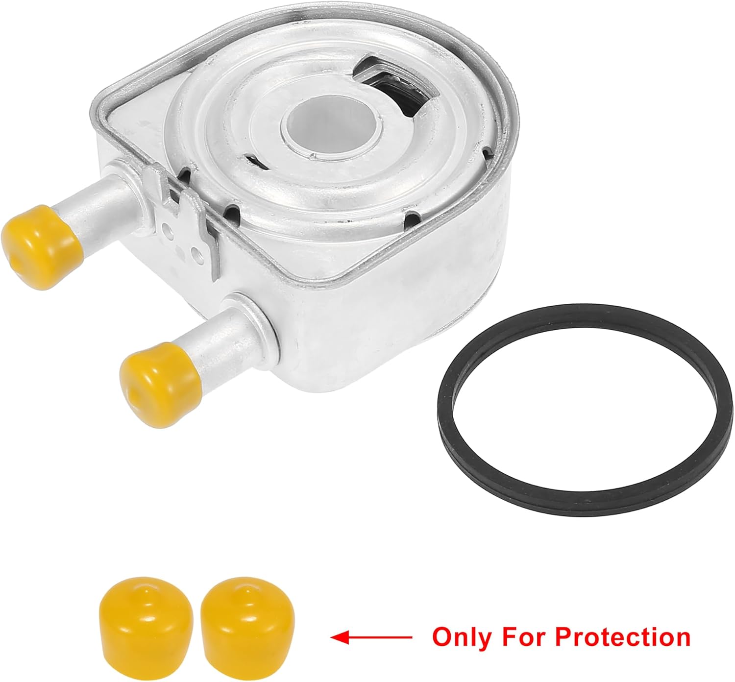 X AUTOHAUX 26410-2G000 Automatic Engine Oil Cooler Metal Silver Tone for Kia Sportage 2011-2018 for Hyundai Sonata Tucson 2011-2015