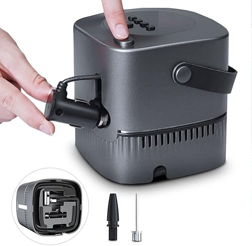 Miniatura 8 de MEIDI Inflador de neumáticos Compresor de aire portátil para automóvil - Bombas de aire para neumáticos de automóvil 110 PSI con botón de cable de