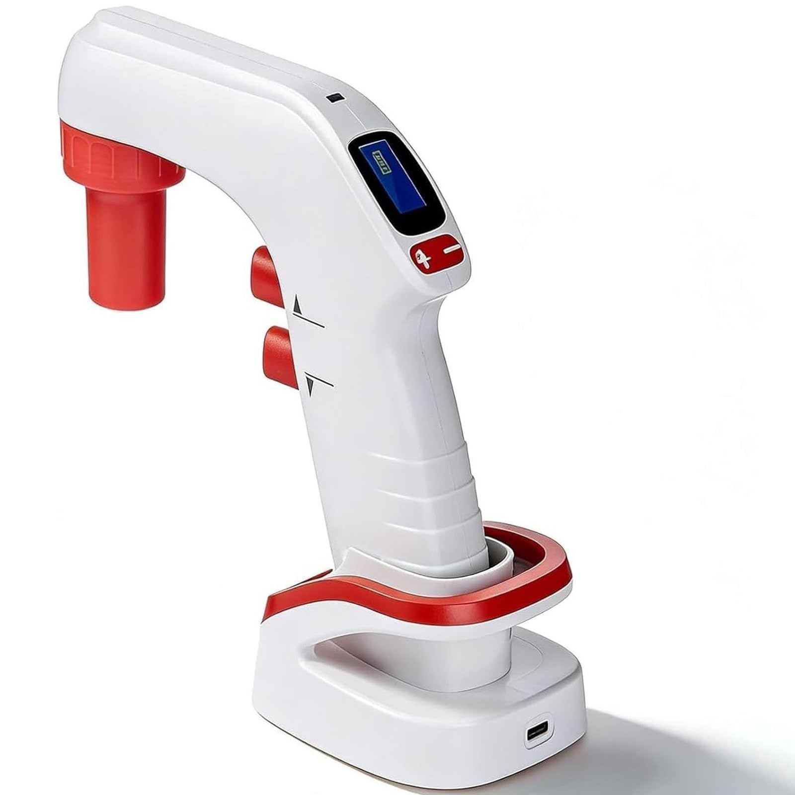 Controlador de pipeta eléctrico, llenador de pipetas motorizado con pantalla digital, capacidad de 0,1 a 100 ml, 6 velocidades ajustables para transferencia de líquidos de laboratorio de biología y