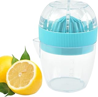 Exprimidor de limón, manual de exprimidor | Exprimidor con taza medidora, filtro | Exprimidor portátil multifuncional, G...