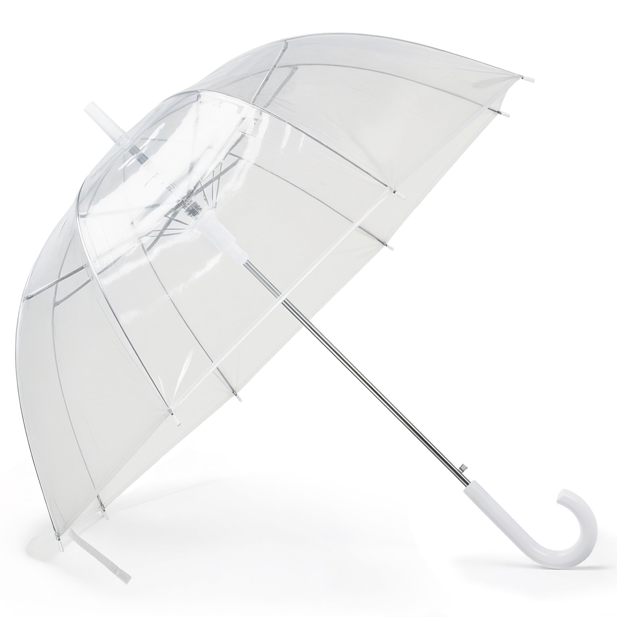 TIGREZ Windproof Clear Dome Umbrella for Wedding - Transparent Birdcage Wedding Umbrellas for Bride and Groom - Clear See Through Birdcage Dome Bride or Bridesmaid Brolly (1)