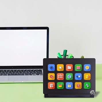 Ai Keyboard Stream Controller with Shortcut 15 Keys with Multiple Apps for Platform Live Streaming Game Content Controller
