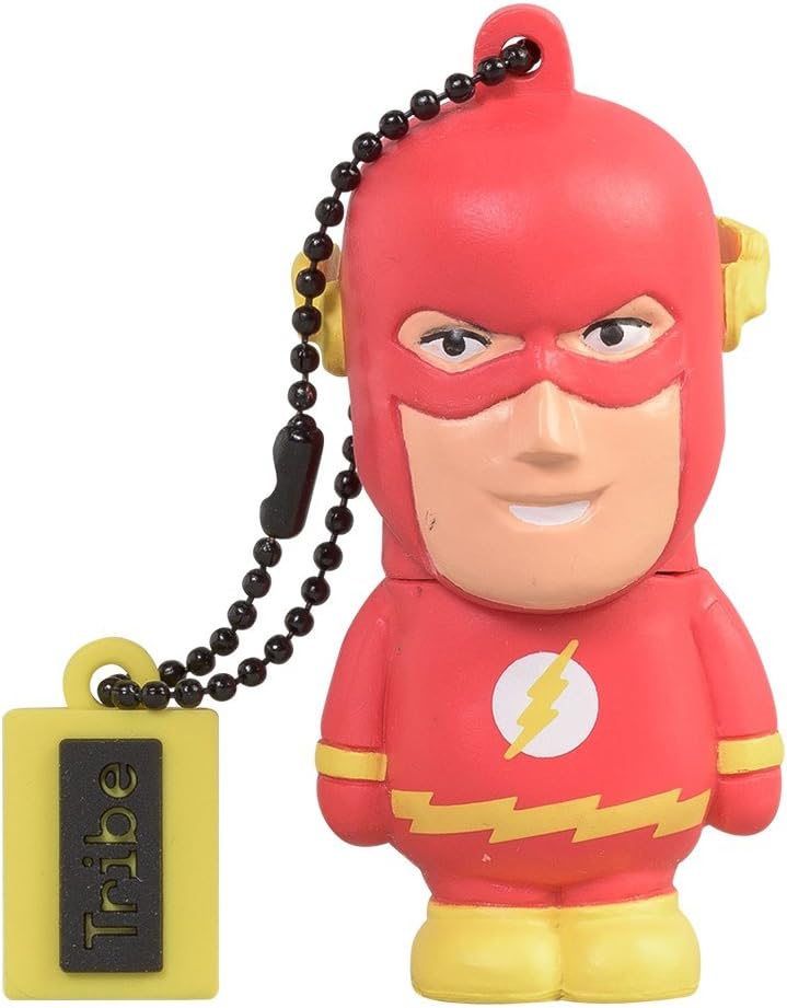 Tribe DC Comics Warner Bros. Pendrive Figure 8 GB Funny USB Flash Drive 2.0, Keyholder Key Ring, Flash (FD031406),Red