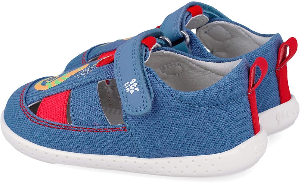 Garvalín Sandalias de Lona con Lagarto Beige Infantil
