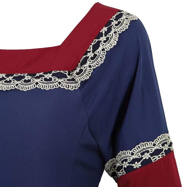 Foto 5 de 8 de Vestido Medieval Renacimiento Mujer Vintage Victoriano gotico con Manga Larga de Llamarada Disfraz Princesa…