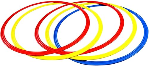 Miniatura 1 de DYNWAVE Anillos de entrenamiento de agilidad, equipo de fitness resistente, juego de anillos de entrenamiento de fútbol, aros de salto al aire libre