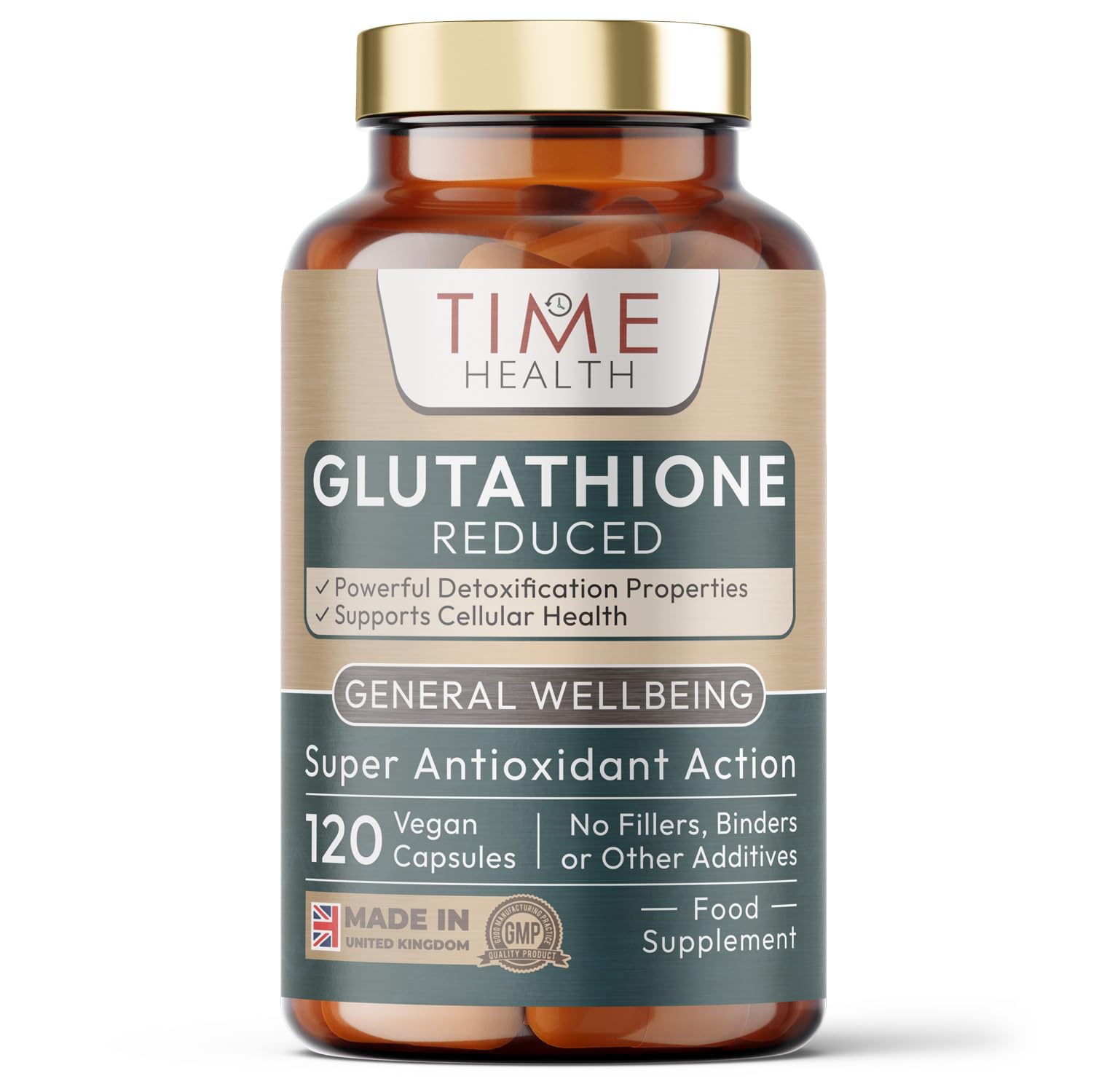 Glutathione Reduced - 320mg - UK Made - Zero Additives - Vegan - Pullulan - 120 Capsules