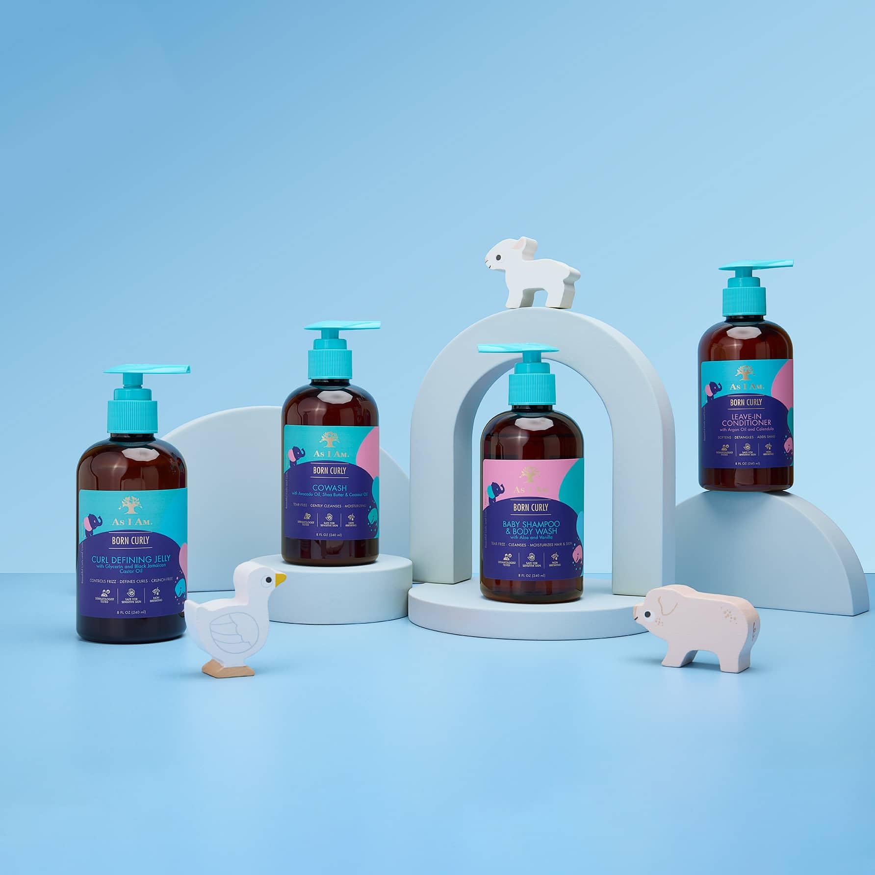 - As I Am- Odżywka/Rozczesywanie dzieci "Born Curly Argan Leave-In" -240 ml - Ułatwia stylizację, mocne i zdrowe włosy - ODPOWIEDNIA METODA CURLY -