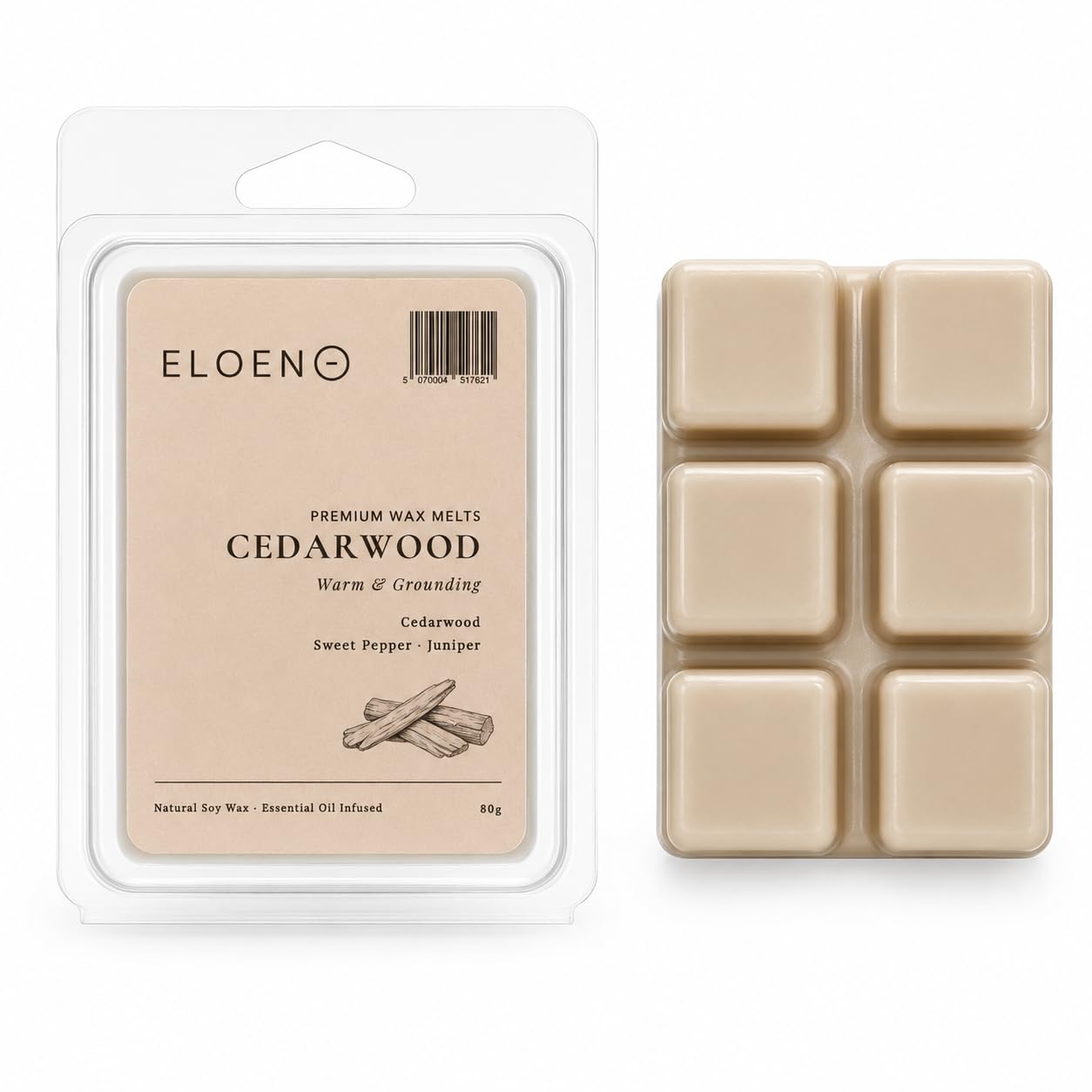 Eloen Cedarwood Scented Wax Melts 80g