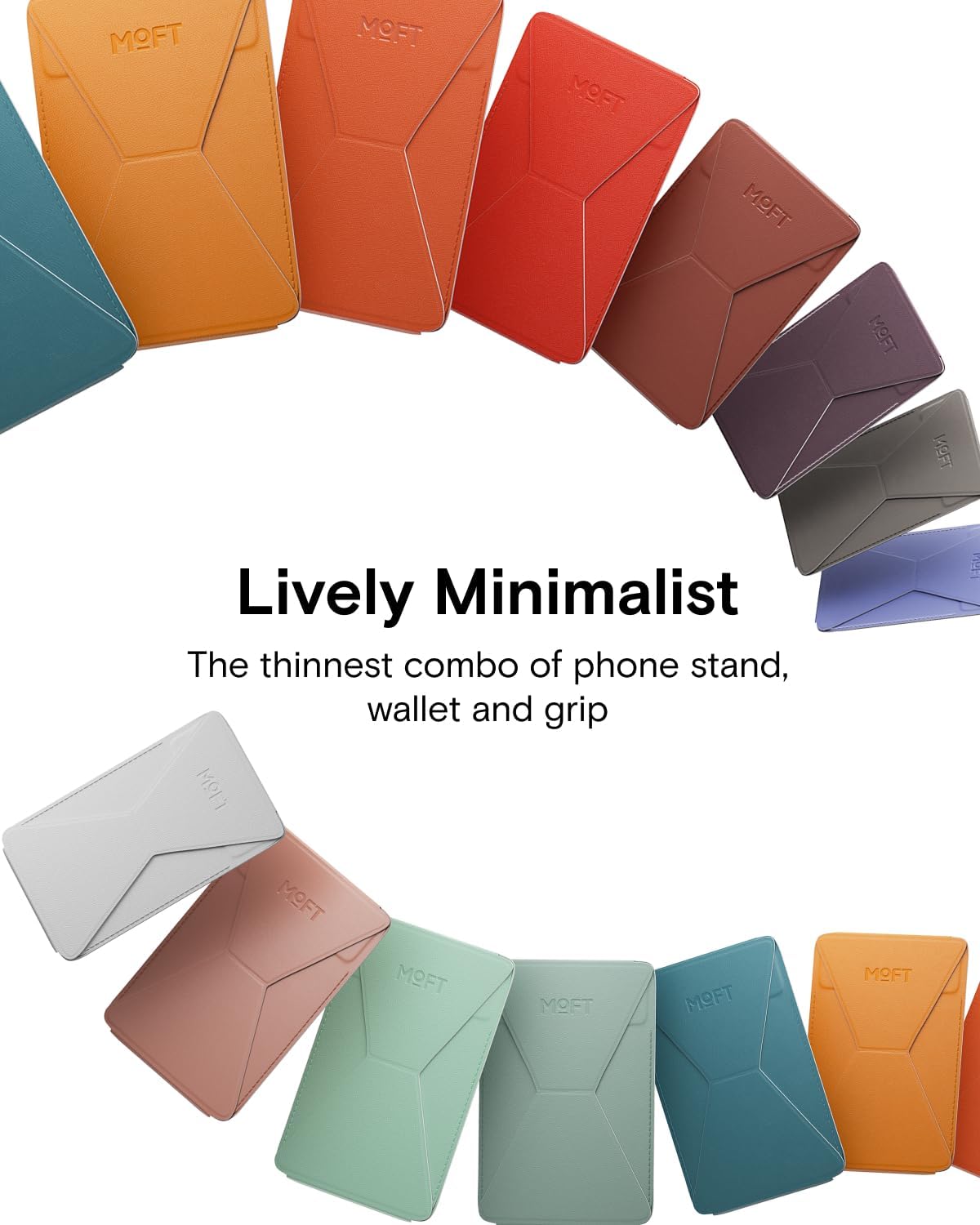 MOFT Phone Stand, Adhesive Card Holder Fits 2-3 Cards, Slim & Portable Leather Phone Wallet, 2 Viewing Angles, RFID Blocking, Compatible with iPhone, Galaxy and Most Smartphones - Taupe - Image 2