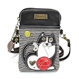 CHALA Cat Collection Cell Phone Crossbody Purse-Women PU Leather/Canvas Multicolor Handbag with Adjustable Strap