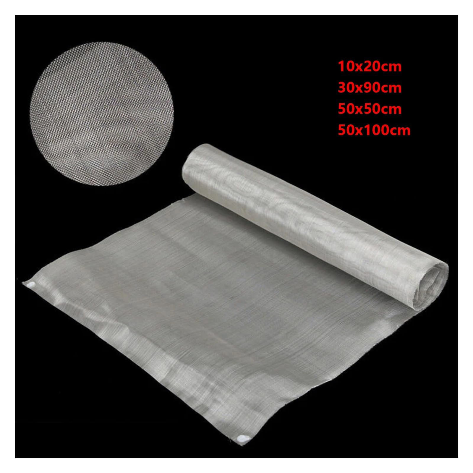 Tamiz de alambre tejido fijo, reparación pantalla filtro malla acero inoxidable 304, 1 ud(500 Mesh 30x90cm)