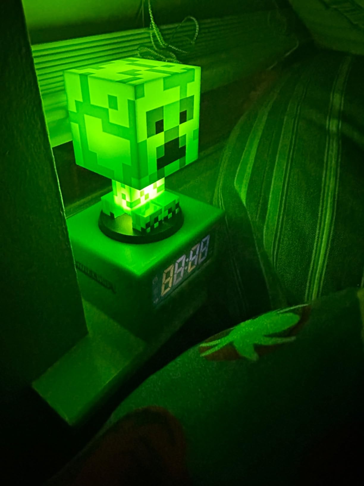 MC Creeper Alarm Clock 3D Lamp Night Light photo review