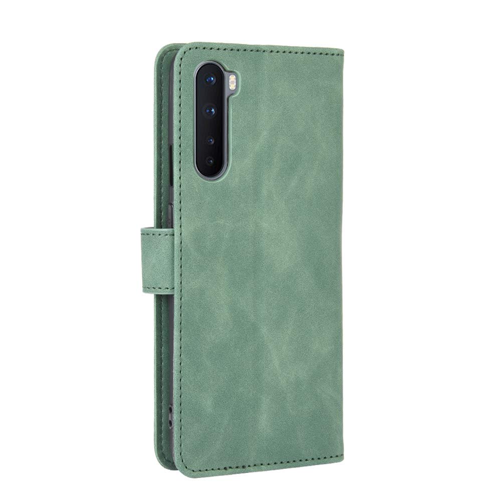 Custodia OnePlus-Nord, portafoglio in pelle PU Flip Folio Stand View antiurto con slot per carte di credito, chiusura magnetica, parlare con coperchio anteriore chiuso (caffè