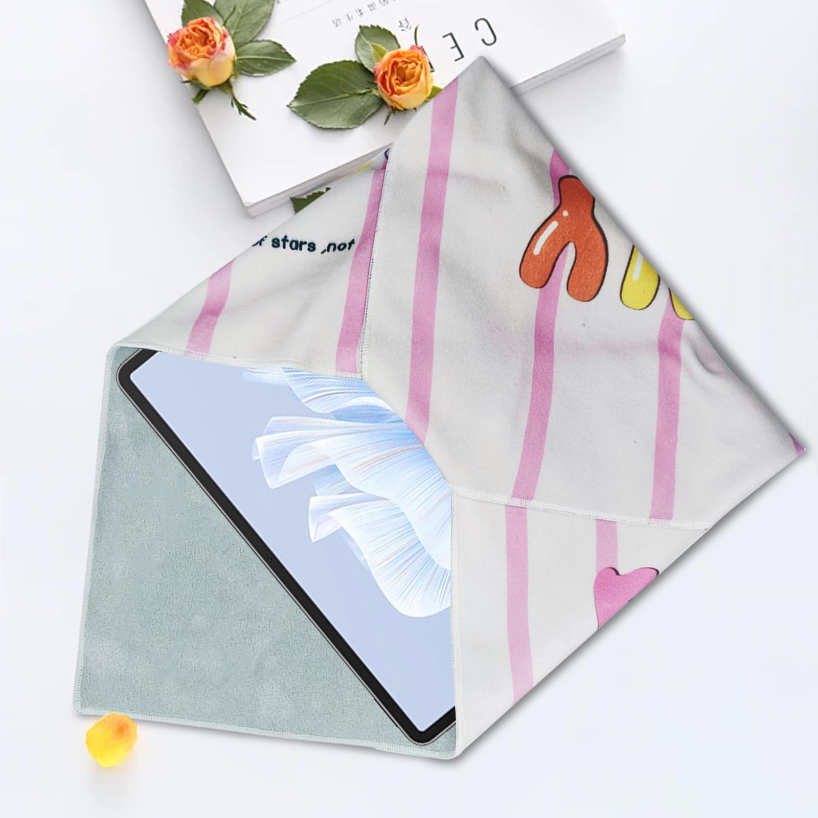 FOSDICK Velcro Fabric Makeup Bag, Super Sticky Make Up Bag, Novelty Cute Cosmetic Bags, Portable Cosmetic Bag, Makeup Bags - Image 4
