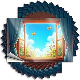 Tool Decal Butterflies Flutter, Flowers Bloom, Sky So Blue. Stickers 10Pcs Man Cave Wall Decor Little Man Cave Sign(6X9CM)