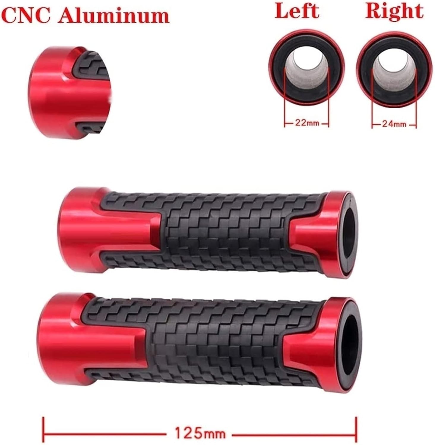 Handlebar Plug for Honda CBR 600 CBR400 CBR900 CBR650 CBR150 CBR125 CBR300 CBR500 CBR929 CBR954 CBR1000 CBR250 Motorcycle Anti-Skid Handlebar Grip Ends Handle Bar Cap Plug (Size : 8)