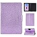 Produktbild Nadoli PU Leder Glitzer Hülle für Kindle Paperwhite 6 Zoll 1234 10th/7th/6th/5th,Full Body Brieftasche Slim Schutzhülle Magnetisch Flip Ständer Schale Smart Auto Schlaf/Wachen,Lila
