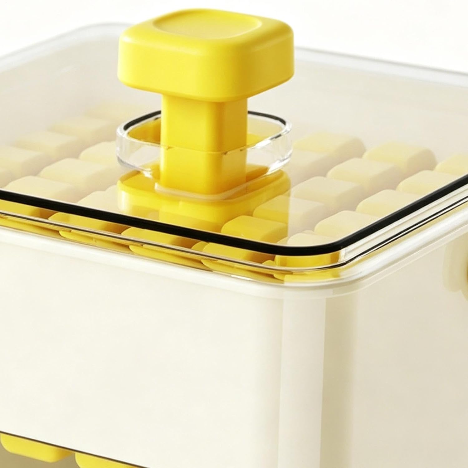 for Ice Molds - 11" Double Layer Press Device, Easy Release Tray | Stackable Cooler Dispenser for Pool, Kitchen, Picnic, Camping, Drinks, Whi