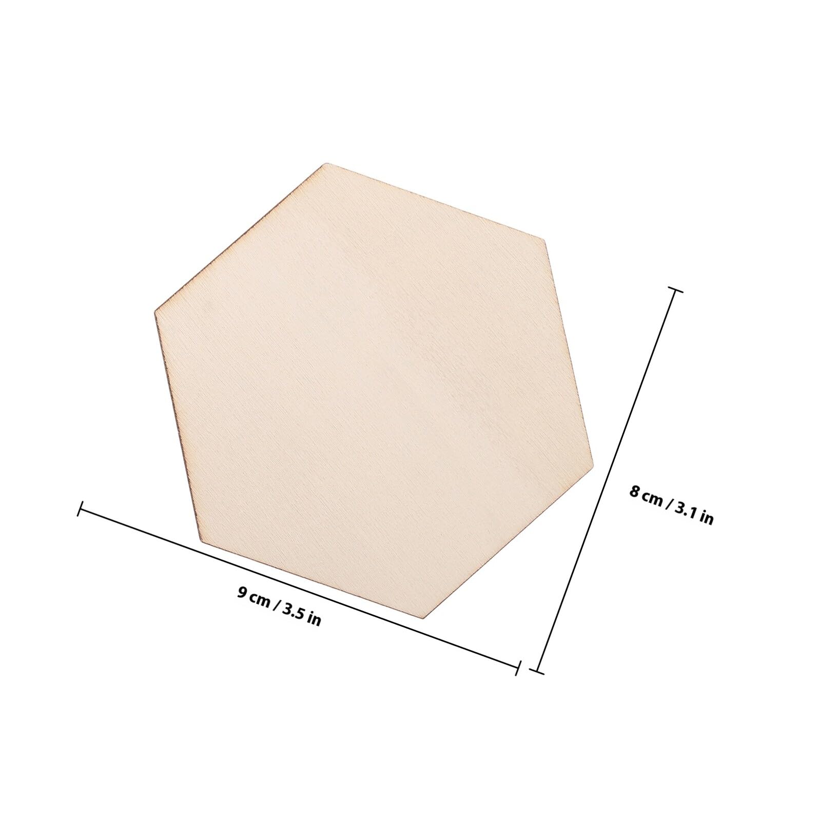 DOITOOL 100 Pezzi Sagome di Legno Esagonali Non Finite per Artigianato DIY Decorazioni Parete Casa Vacanze in Legno Naturale Beige Versatili e Moderne