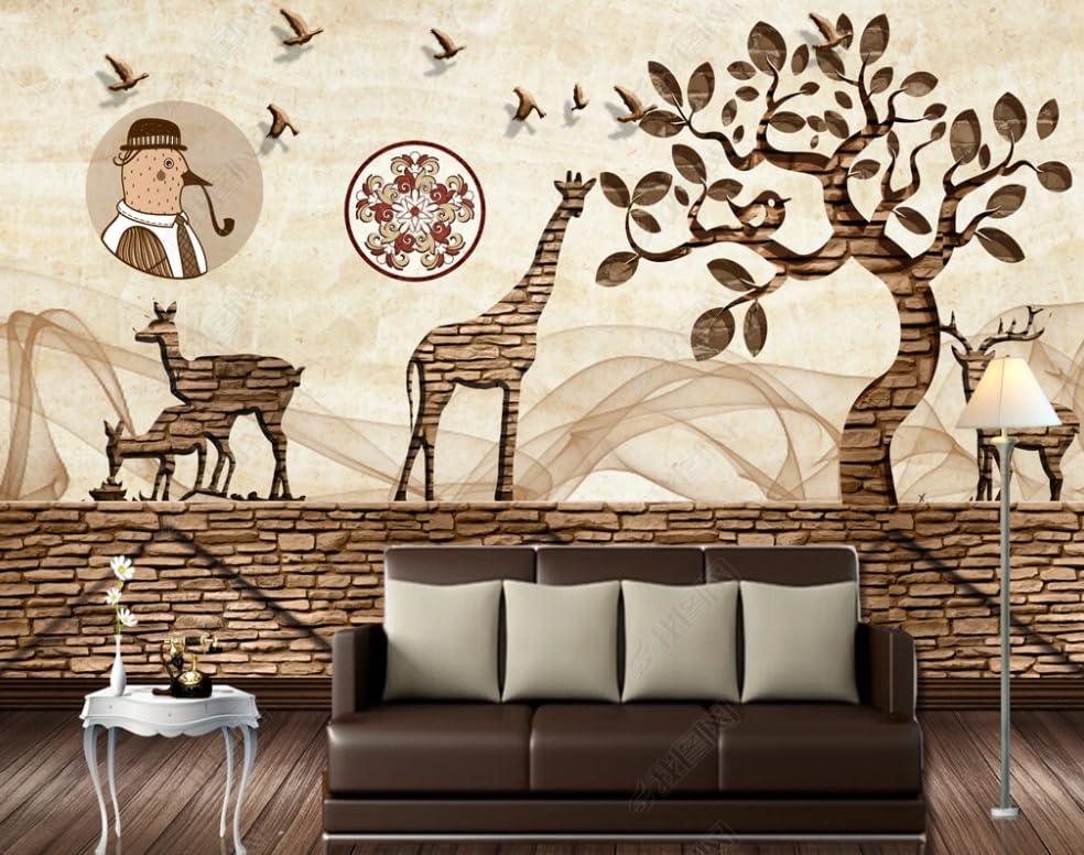 Papier peint photo nostalgique intissé décoration murale moderne salon 350x256