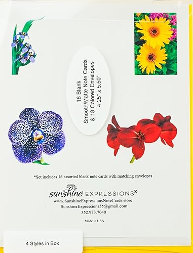 Miniatura 117 de Blooming Flowers – Orquídea Phalaenopsis – Tarjetas fotográficas de alta gama, pesadas y suaves, 8 con 10 sobres de colores, juego en caja