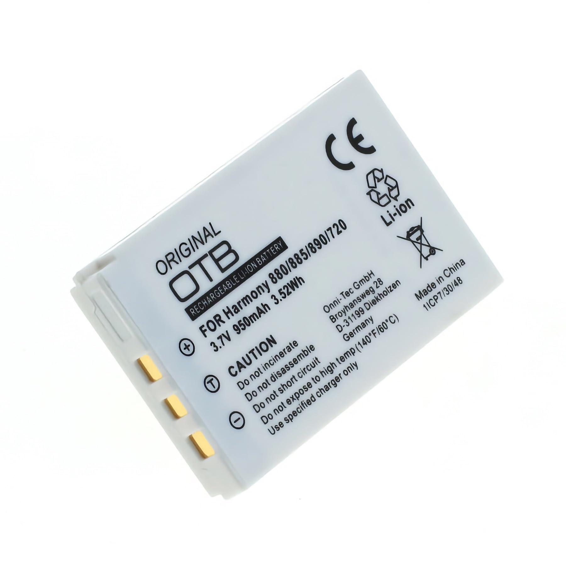 Batería Para Logitech Dinovo Edge, 3,7v, 950mah/3,5wh, Li-ion